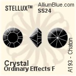 スワロフスキー STELLUX チャトン (A193) SS24 - クリスタル（オーディナリー　エフェクト） ゴールドフォイル