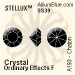 スワロフスキー STELLUX チャトン (A193) SS39 - クリスタル（オーディナリー　エフェクト） ゴールドフォイル