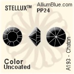 スワロフスキー STELLUX チャトン (A193) PP24 - カラー（コーティングなし）