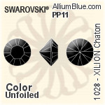 スワロフスキー XILION チャトン (1028) PP10 - カラー（ハーフ　コーティング） 裏面プラチナフォイル