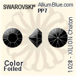 スワロフスキー XILION チャトン (1028) PP6 - クリスタル エフェクト 裏面プラチナフォイル