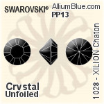 施華洛世奇XILION施亮鑽石形尖底石 (1028) PP3 - 透明白色 白金水銀底