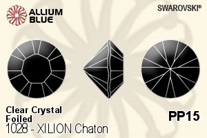 Swarovski XILION Chaton (1028) PP15 - Clear Crystal With Platinum Foiling