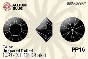 Swarovski XILION Chaton (1028) PP16 - Colour (Uncoated) With Platinum Foiling