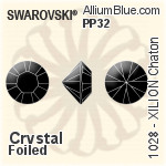Swarovski XILION Pear Shape Fancy Stone (4328) 10x6mm - Clear Crystal With Platinum Foiling