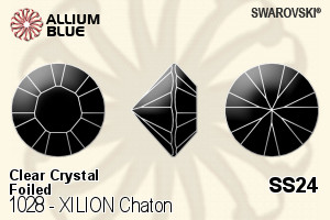 Swarovski XILION Chaton (1028) SS24 - Clear Crystal With Platinum Foiling