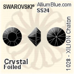施華洛世奇 XILION Chaton (1028) SS22 - Clear Crystal With Platinum Foiling
