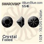 スワロフスキー XIRIUS ラインストーン ホットフィックス (2078) SS48 - クリスタル エフェクト 裏面シルバーフォイル