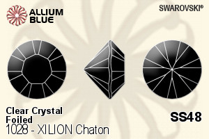 Swarovski XILION Chaton (1028) SS48 - Clear Crystal With Platinum Foiling