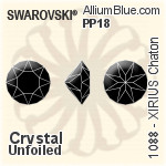 Swarovski XIRIUS Chaton (1088) PP18 - Clear Crystal Unfoiled