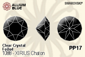 Swarovski XIRIUS Chaton (1088) PP17 - Clear Crystal With Platinum Foiling