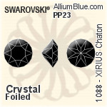 Swarovski XIRIUS Chaton (1088) SS19 - Clear Crystal With Platinum Foiling