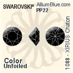 スワロフスキー XIRIUS チャトン (1088) PP24 - カラー（ハーフ　コーティング） 裏面プラチナフォイル