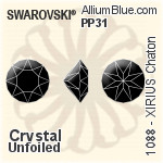 施華洛世奇XIRIUS施悅鑽石形尖底石 (1088) PP31 - 透明白色 無水銀底