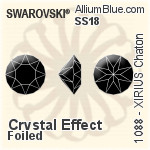 Swarovski Rimmed XIRIUS Rose Flat Back No-Hotfix (2088/I) SS16 - Color (Half Coated) With Platinum Foiling