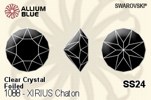 Swarovski XIRIUS Chaton (1088) SS24 - Clear Crystal With Platinum Foiling