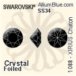 施華洛世奇XILION施亮鑽石形尖底石 (1028) PP6 - 透明白色 白金水銀底