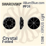 Swarovski XIRIUS Light (1098) SS20 - Clear Crystal With Platinum Foiling