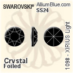 Swarovski XIRIUS Light (1098) SS34 - Clear Crystal With Platinum Foiling
