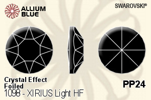 Swarovski XIRIUS Light Flat Back Hotfix (1098) PP24 - Crystal Effect With Silver Foiling