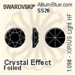 Swarovski XIRIUS Light Flat Back Hotfix (1098) PP24 - Clear Crystal With Silver Foiling