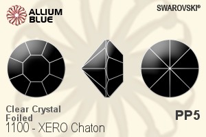 Swarovski Xero Chaton (1100) PP5 - Clear Crystal With Platinum Foiling