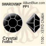 施華洛世奇XILION施亮鑽石形尖底石 (1028) PP2 - 透明白色 白金水銀底