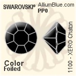 スワロフスキー XERO チャトン (1100) PP0 - カラー 裏面プラチナフォイル