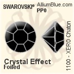 施華洛世奇XILION施亮鑽石形尖底石 (1028) PP5 - 白色（半塗層） 白金水銀底