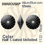 Swarovski Rivoli (1122) 12mm - Color (Half Coated) Unfoiled
