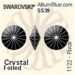 Swarovski Rivoli (1122) SS39 - Clear Crystal With Platinum Foiling