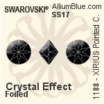 Swarovski XIRIUS Pointed Chaton (1188) SS17 - Crystal Effect With Platinum Foiling