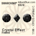 Swarovski XIRIUS Pointed Chaton (1188) SS24 - Crystal Effect With Platinum Foiling
