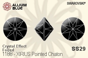 Swarovski XIRIUS Pointed Chaton (1188) SS29 - Crystal Effect With Platinum Foiling