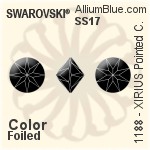 施華洛世奇 橢圓形 花式石 (4120) 6x4mm - 白色（半塗層） 白金水銀底