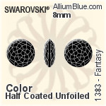 Swarovski Fantasy (1383) 8mm - Clear Crystal With Platinum Foiling