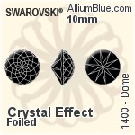Swarovski Dome (1400) 14mm - Color Unfoiled
