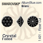 Swarovski Rose Cut (1401) 8mm - Color With Platinum Foiling