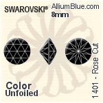 Swarovski Rose Cut (1401) 8mm - Color With Platinum Foiling