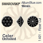 Swarovski Rose Cut (1401) 10mm - Crystal Effect With Platinum Foiling