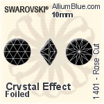 Swarovski Rose Cut (1401) 11.8mm - Clear Crystal With Platinum Foiling