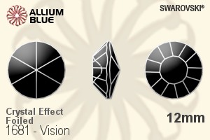 Swarovski Vision (1681) 12mm - Crystal Effect With Platinum Foiling