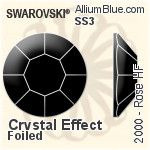 Swarovski Rose Flat Back Hotfix (2000) SS3 - Crystal Effect With Silver Foiling