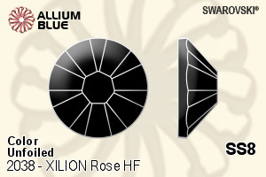 施華洛世奇XILION施亮Rose 熨底平底石 (2038) SS8 - 顏色 無水銀底