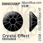 Swarovski XILION Rose Flat Back Hotfix (2038) SS20 - Crystal Effect Unfoiled