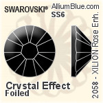 施華洛世奇XILION施亮Rose 進化版 平底石 (2058) SS6 - 白色（半塗層） 白金水銀底