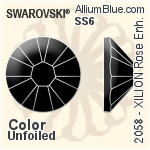 スワロフスキー XILION Rose Enhanced ラインストーン (2058) SS6 - クリスタル エフェクト 裏面プラチナフォイル