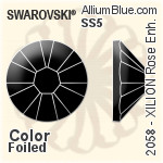 スワロフスキー XILION Rose Enhanced ラインストーン (2058) SS5 - カラー 裏面プラチナフォイル