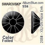 スワロフスキー XILION Rose Enhanced ラインストーン (2058) SS6 - カラー 裏面プラチナフォイル
