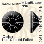 スワロフスキー XILION Rose Enhanced ラインストーン (2058) SS6 - カラー（ハーフ　コーティング） 裏面プラチナフォイル